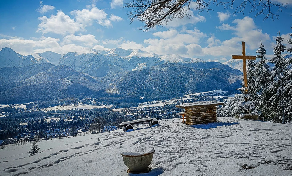 Widok na Tatry Prędkówka Kaplica