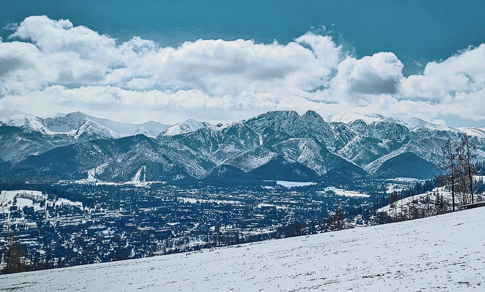 Widok na Tatry ze szczytu ąb